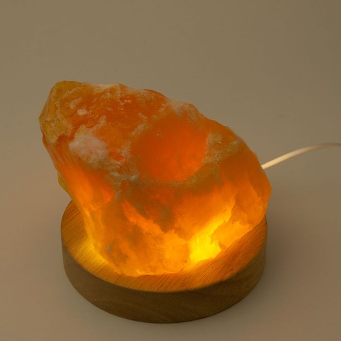 LED Wooden Display Light Base | USB Powered | Warm White or Colour-Changing | 10cm - Crystal Nest