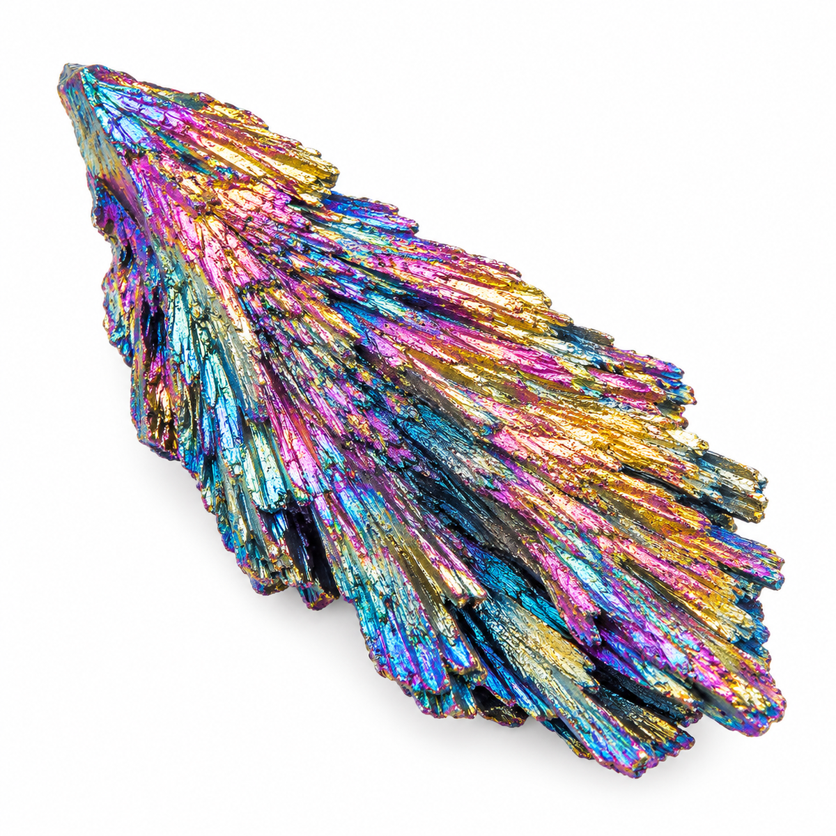 Rainbow Aura Black Kyanite Crystal | Witch's Broom