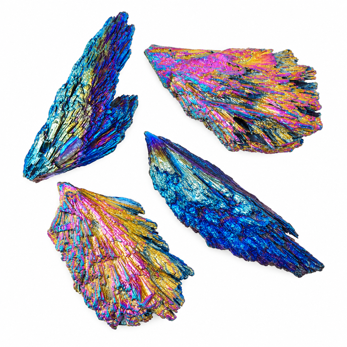 Rainbow Aura Black Kyanite Crystal | Witch's Broom