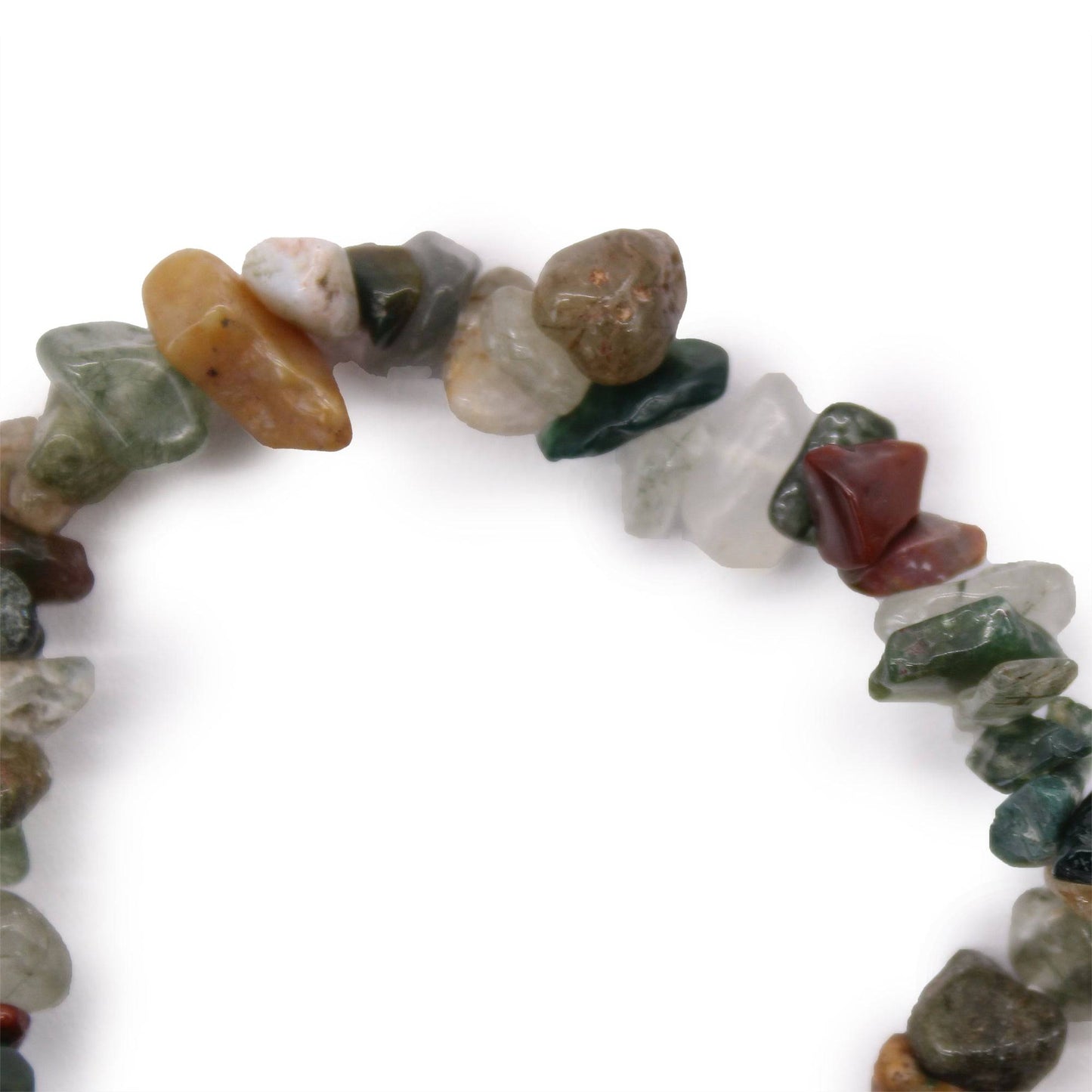 Moss Agate Crystal Chip Bracelet - Crystal Nest