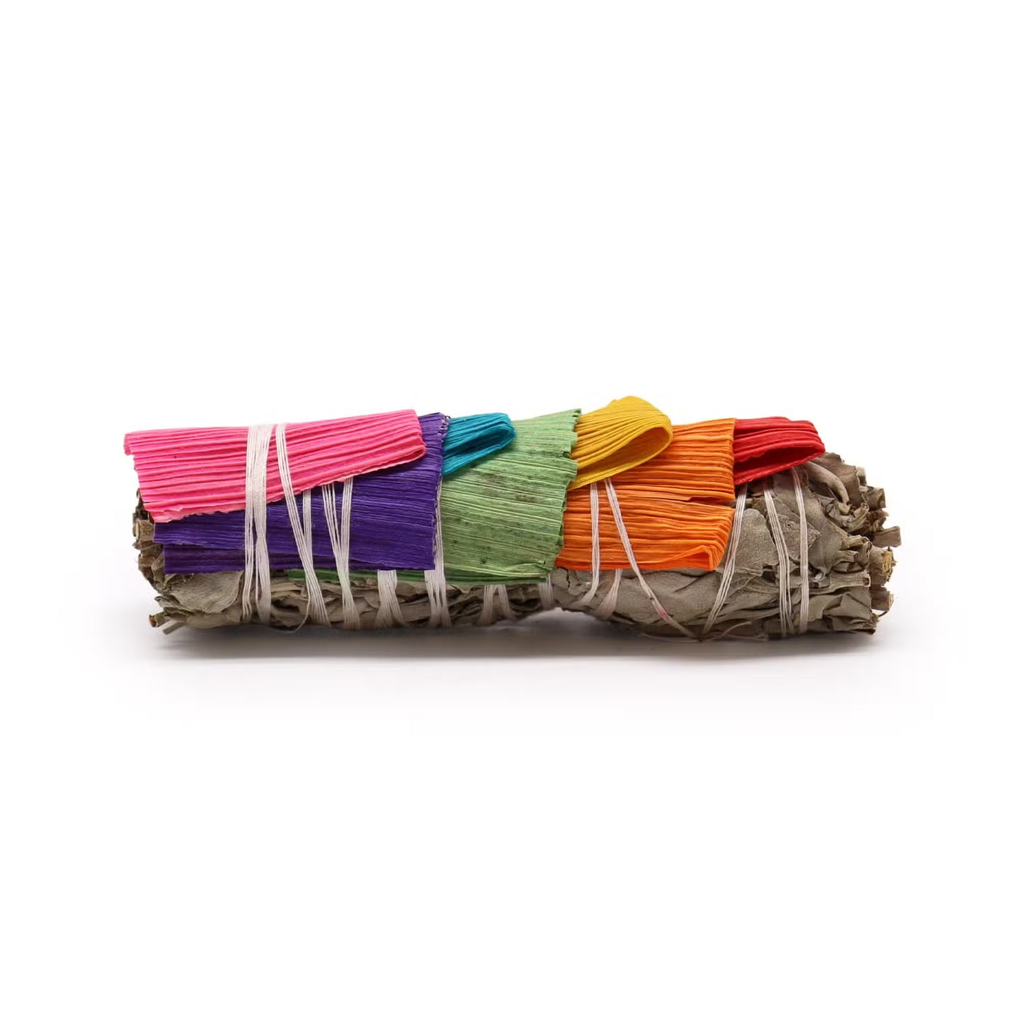 White Sage & 7 Colour Corn Leaf Smudge Stick | Balance & Cleansing