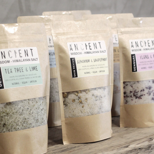 The Ultimate Aromatherapy Bath Ritual Set | 6 Himalayan Bath Salt Blends - Crystal Nest