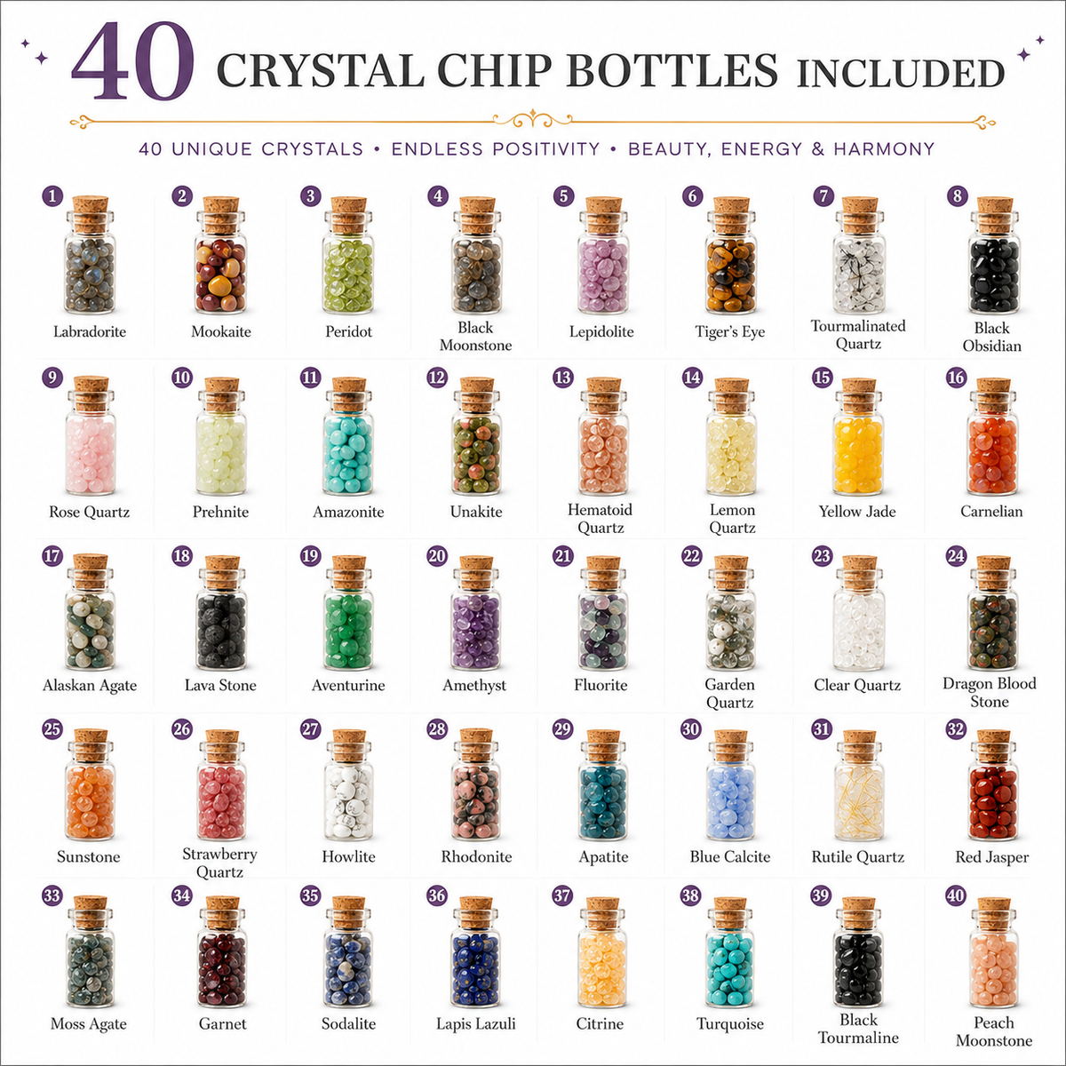 40 Crystal Chip Collection Gift Box - Crystal Nest