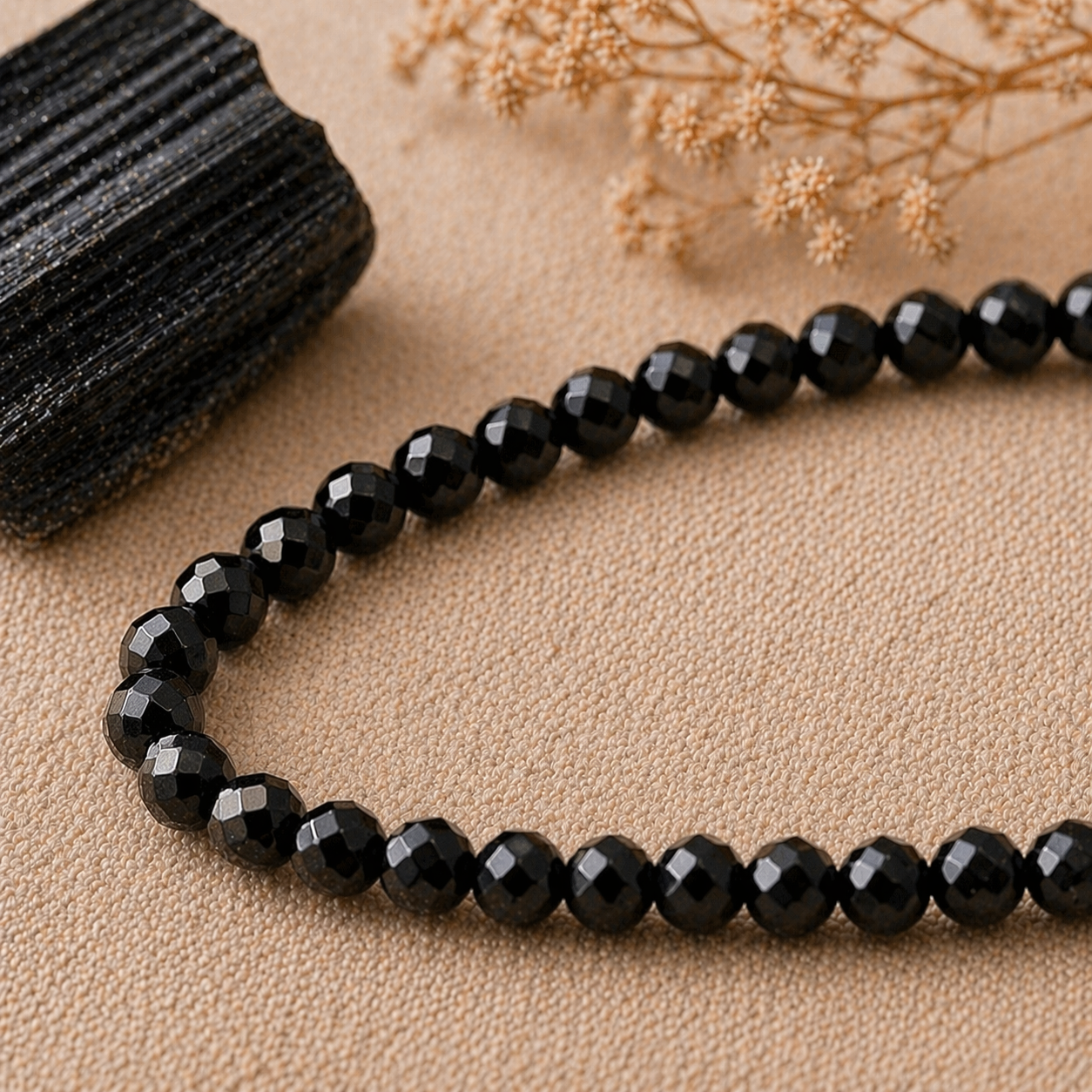 Feel Protected | Black Tourmaline Energy Bracelet (4mm) - Crystal Nest