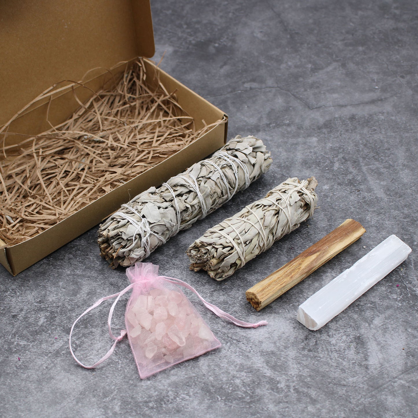 Energy Cleansing & Smudging Kit for Meditation - Crystal Nest