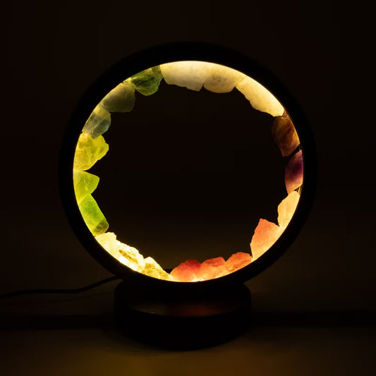 Rainbow Chakra Crystal Halo USB Lamp - Crystal Nest