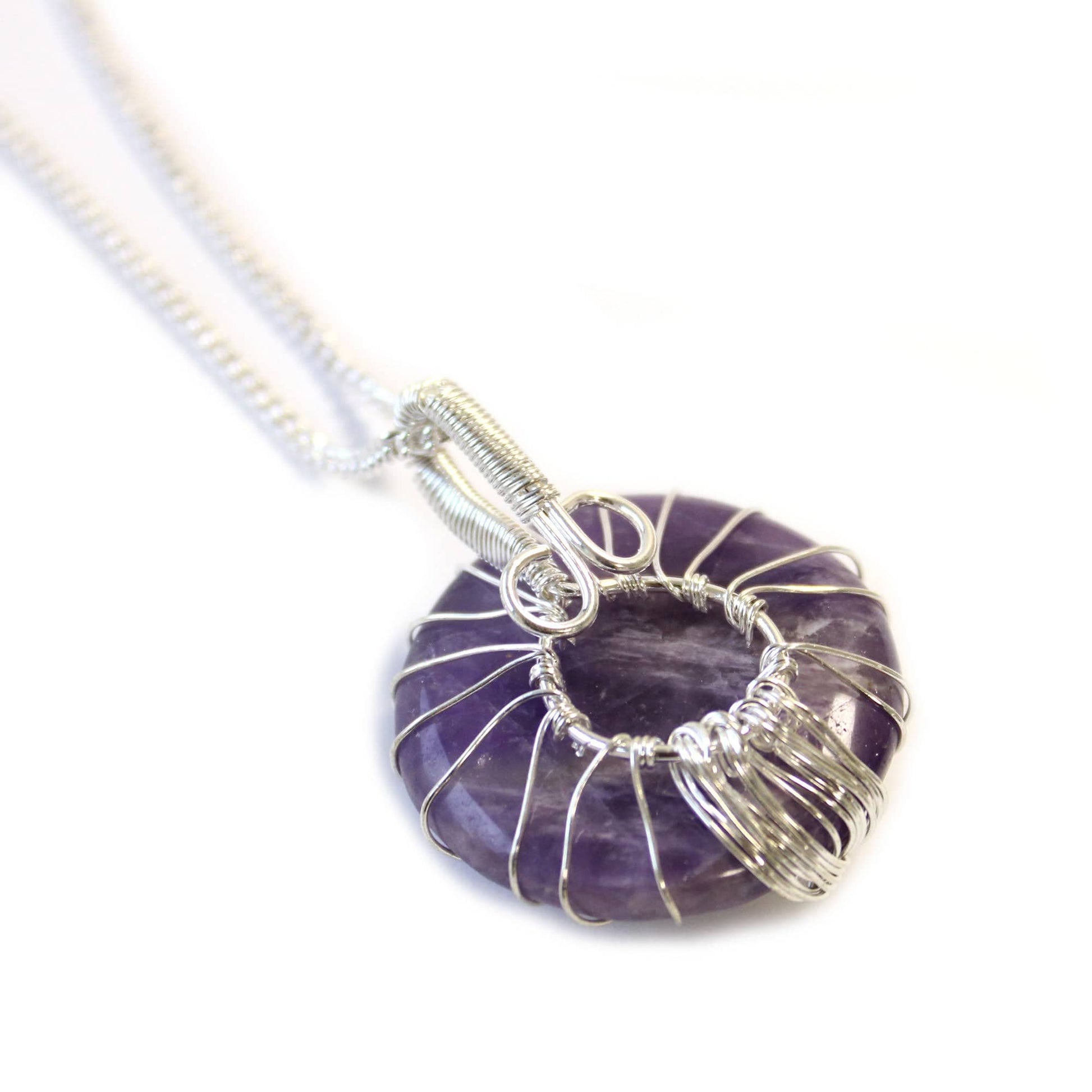 Amethyst Tree of Life Gemstone Necklace - Crystal Nest