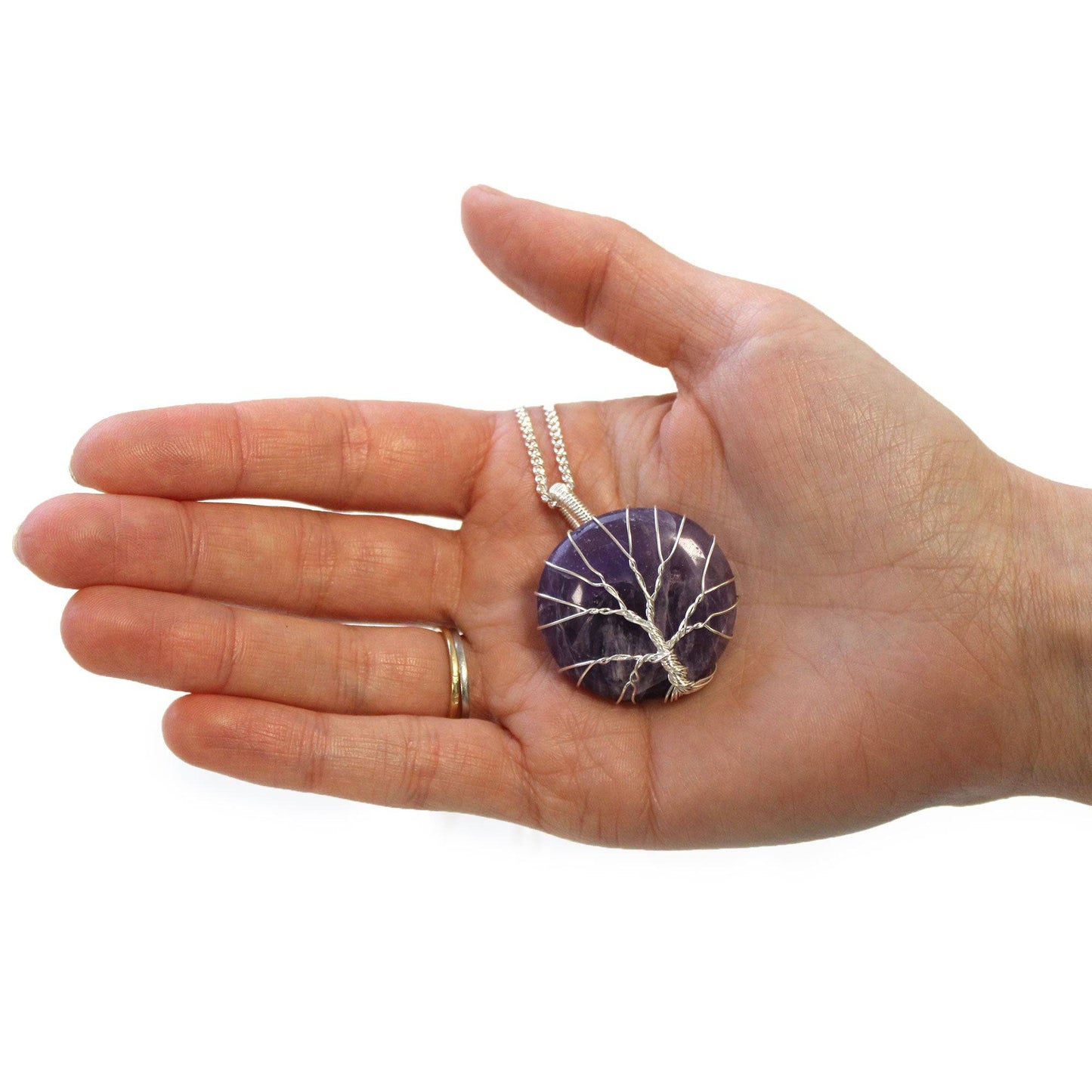 Amethyst Tree of Life Gemstone Necklace - Crystal Nest