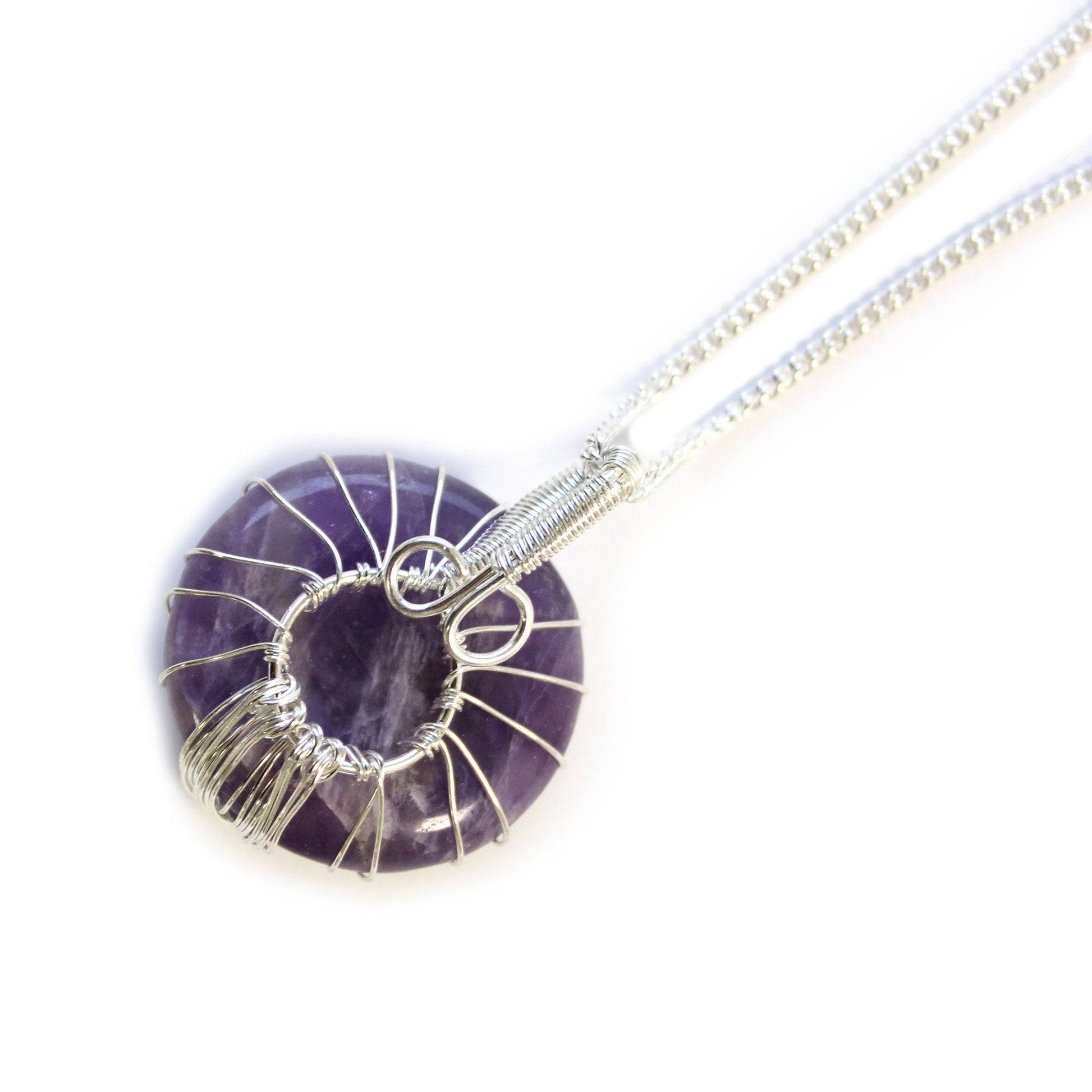 Amethyst Tree of Life Gemstone Necklace - Crystal Nest