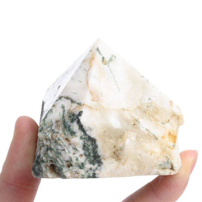 Tree Agate Polished Point Incense Holder - Crystal Nest