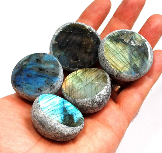Labradorite Dragon Egg - Crystal Nest