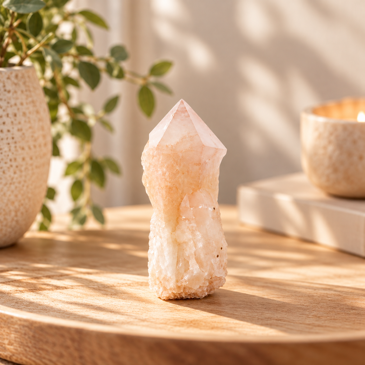 Natural Pineapple Quartz Crystal Point
