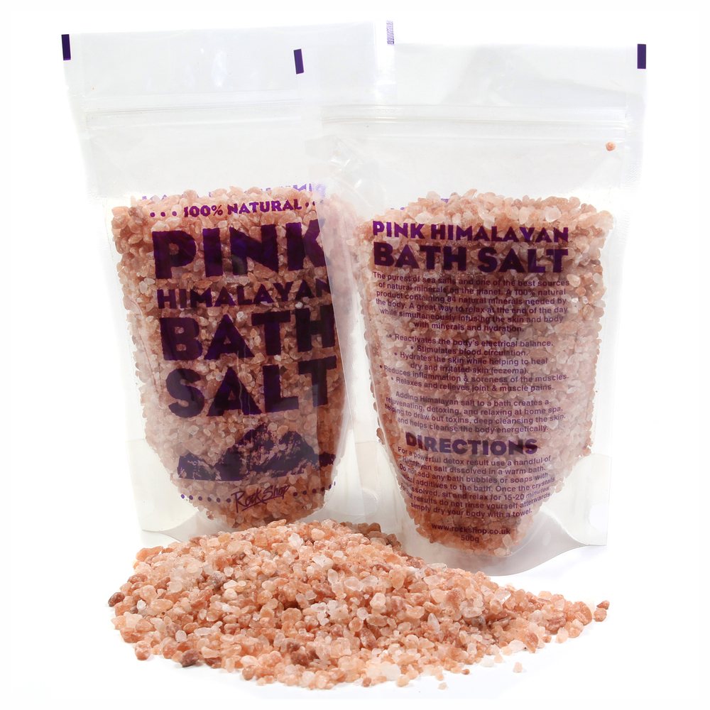 Himalayan Bath Salt Crystals 500g | Natural Pink Himalayan Salt