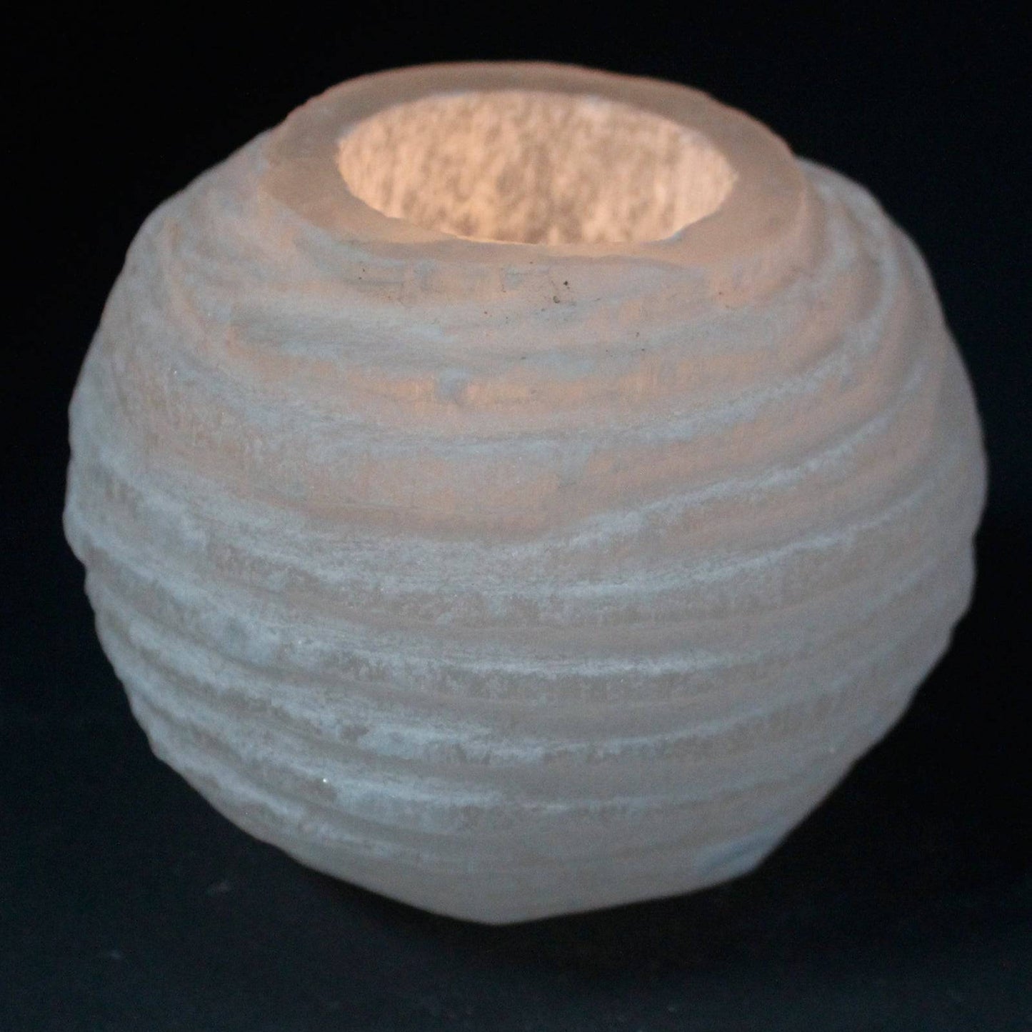 Selenite Snowball Candle Holder - Crystal Nest