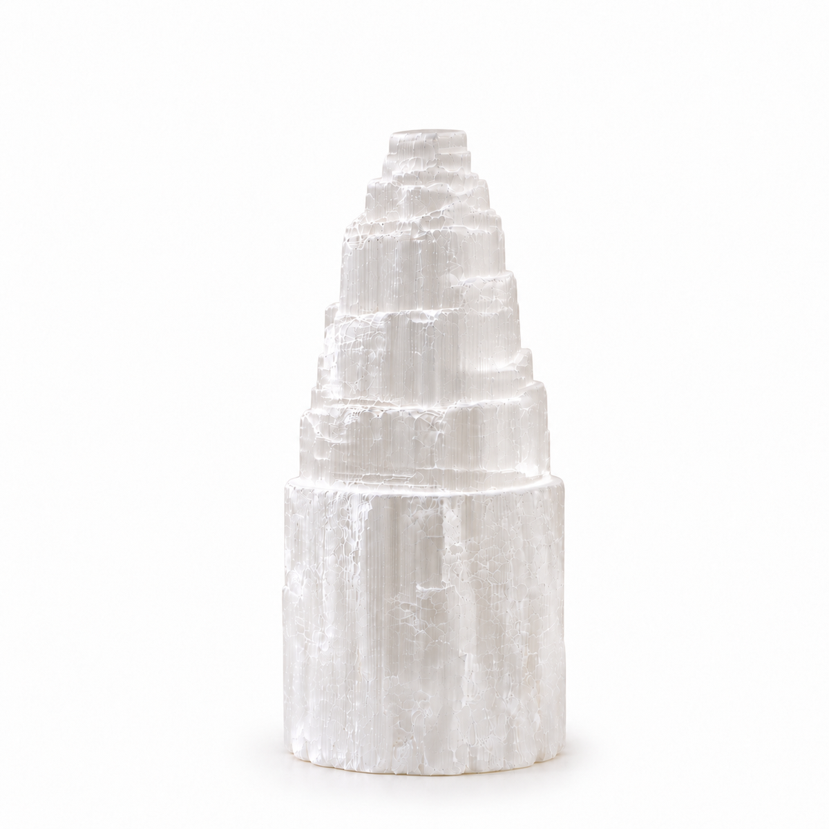 Natural Selenite Tower Lamp | Medium 20cm - Crystal Nest