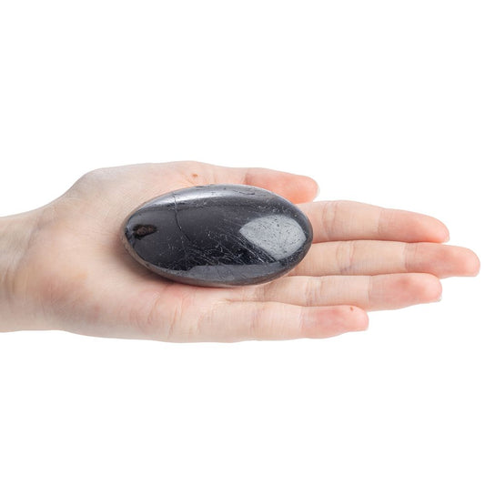 Black Tourmaline Palmstone | Large - Crystal Nest