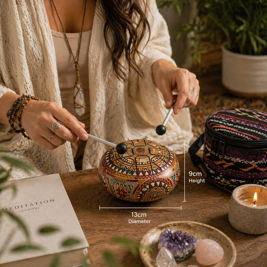 Tribal Mandala Hapi Steel Tongue Drum | Small - Crystal Nest