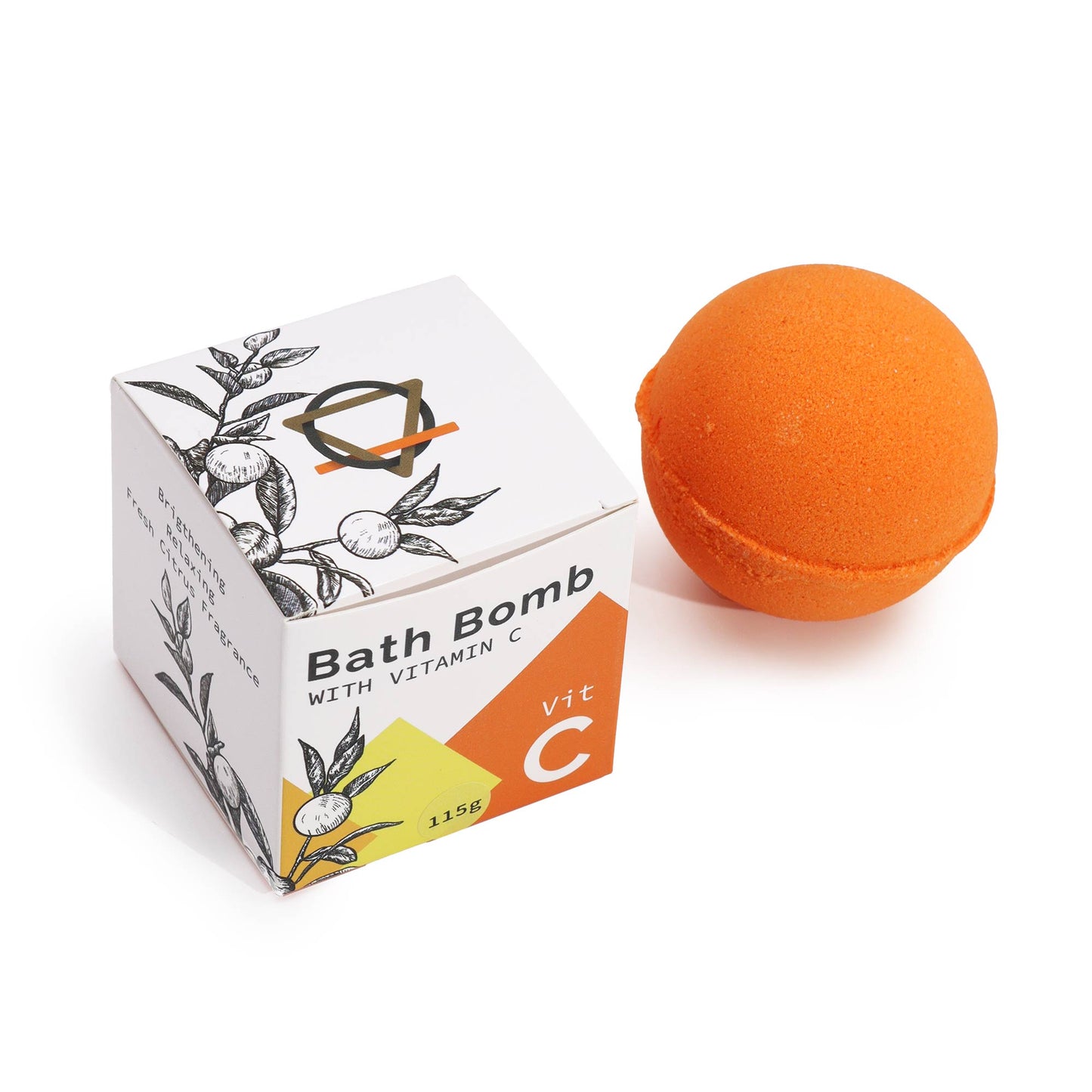 Vitamin C Bath Bomb | Glow & Aromatherapy Soak | 115g - Crystal Nest