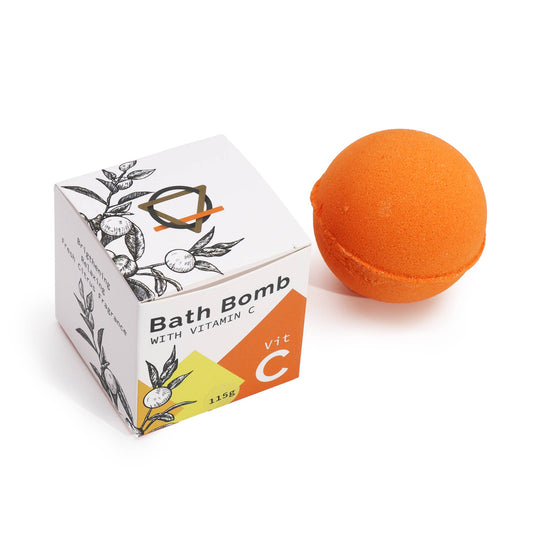 Vitamin C Bath Bomb | Glow & Aromatherapy Soak | 115g - Crystal Nest