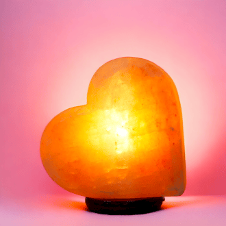 Heart-Shaped Himalayan Crystal Salt Lamp - Crystal Nest