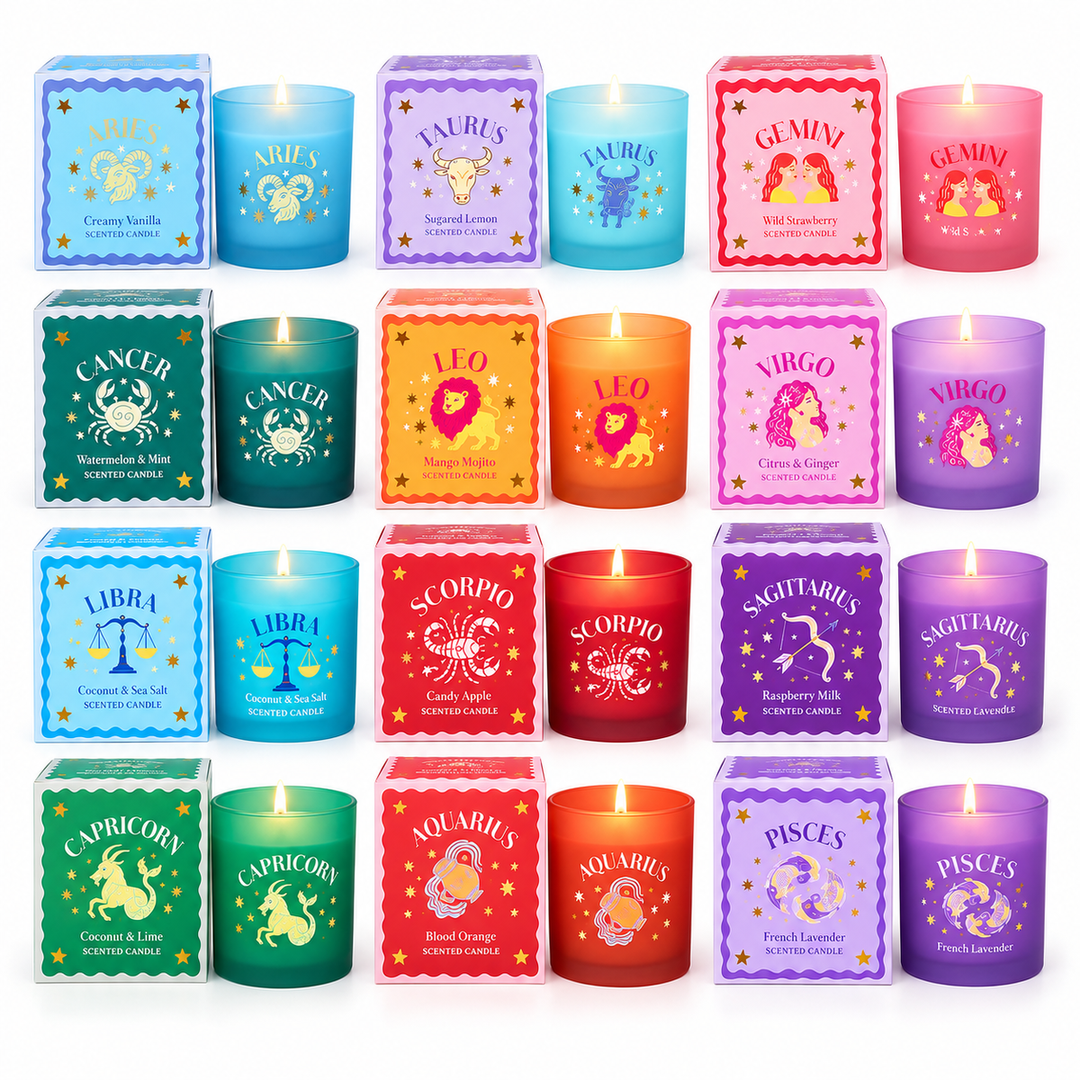 Zodiac Zest Scented Candle | 12 Star Signs
