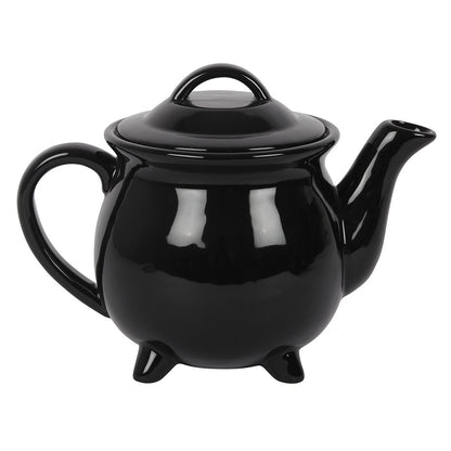 Witches Brew Black Ceramic 5-Piece Cauldron Tea Set