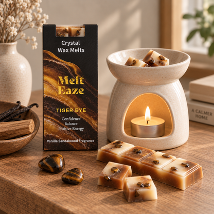 Vanilla Sandalwood & Tiger Eye Crystal Wax Melts