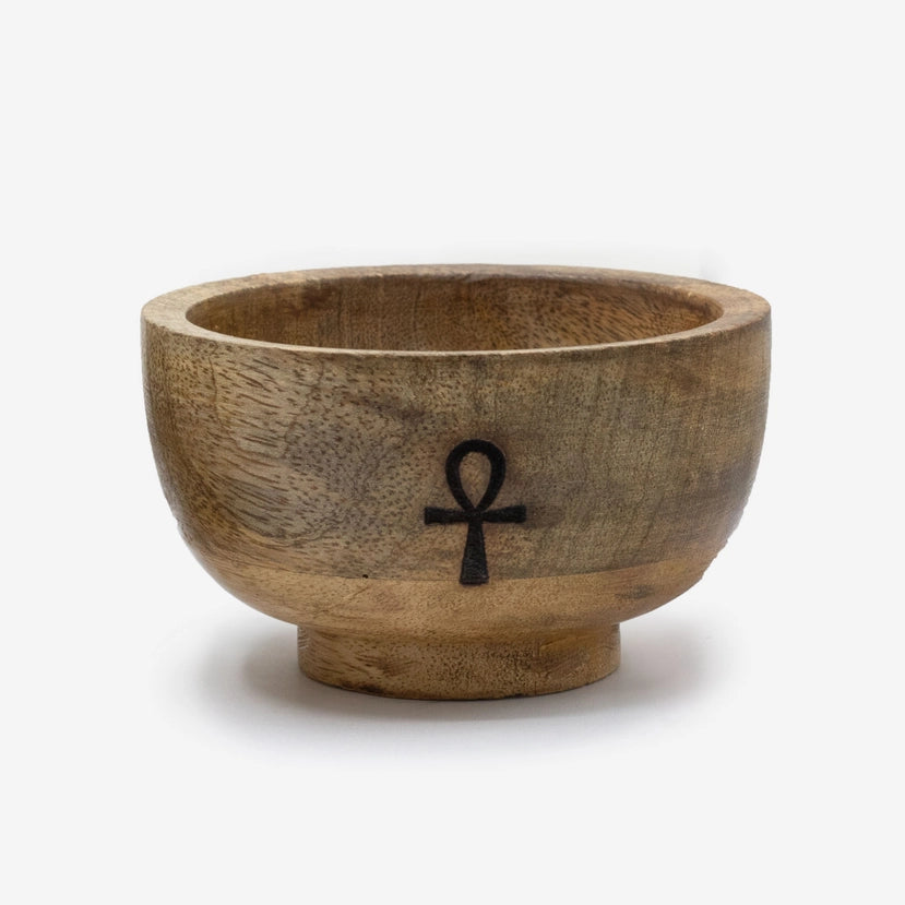 Small Ritual Bowl | Mango Wood Incense Holder & Smudge Bowl - Crystal Nest