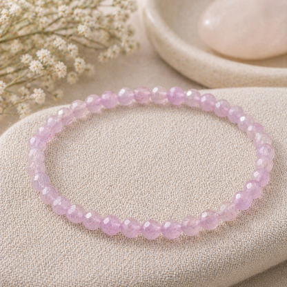 Open To Love | Kunzite Energy Bracelet (4mm) - Crystal Nest