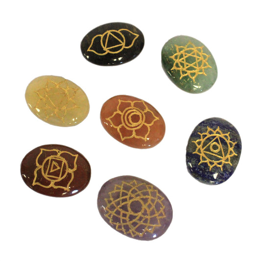 Oval Chakra Stone Set - Crystal Nest