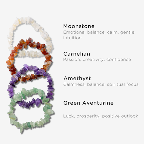 Ultimate Crystal Chip Bracelet Set | 12 Gemstone Bracelets for Healing, Energy & Intention - Crystal Nest