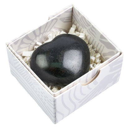 Black Tourmaline Heart | Protection Crystal in Gift Box - Crystal Nest