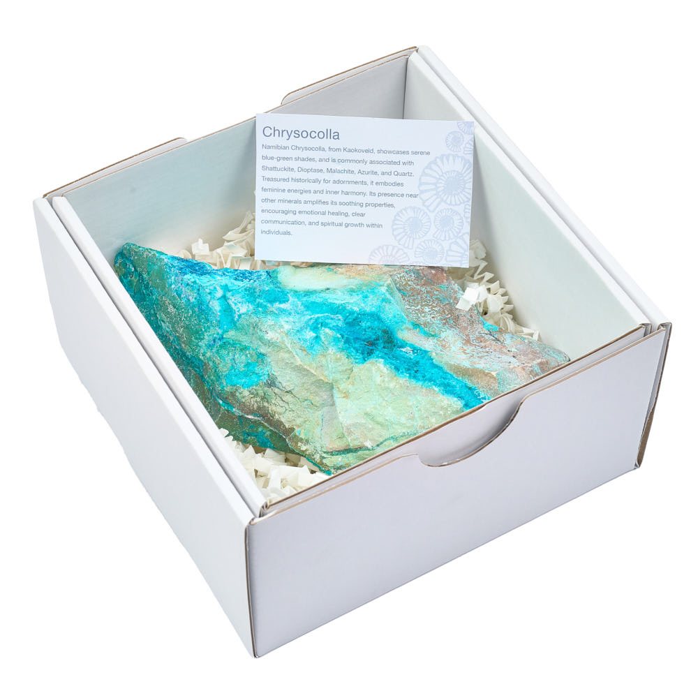 Rough Chrysocolla Crystal in Gift Box | 400-600g