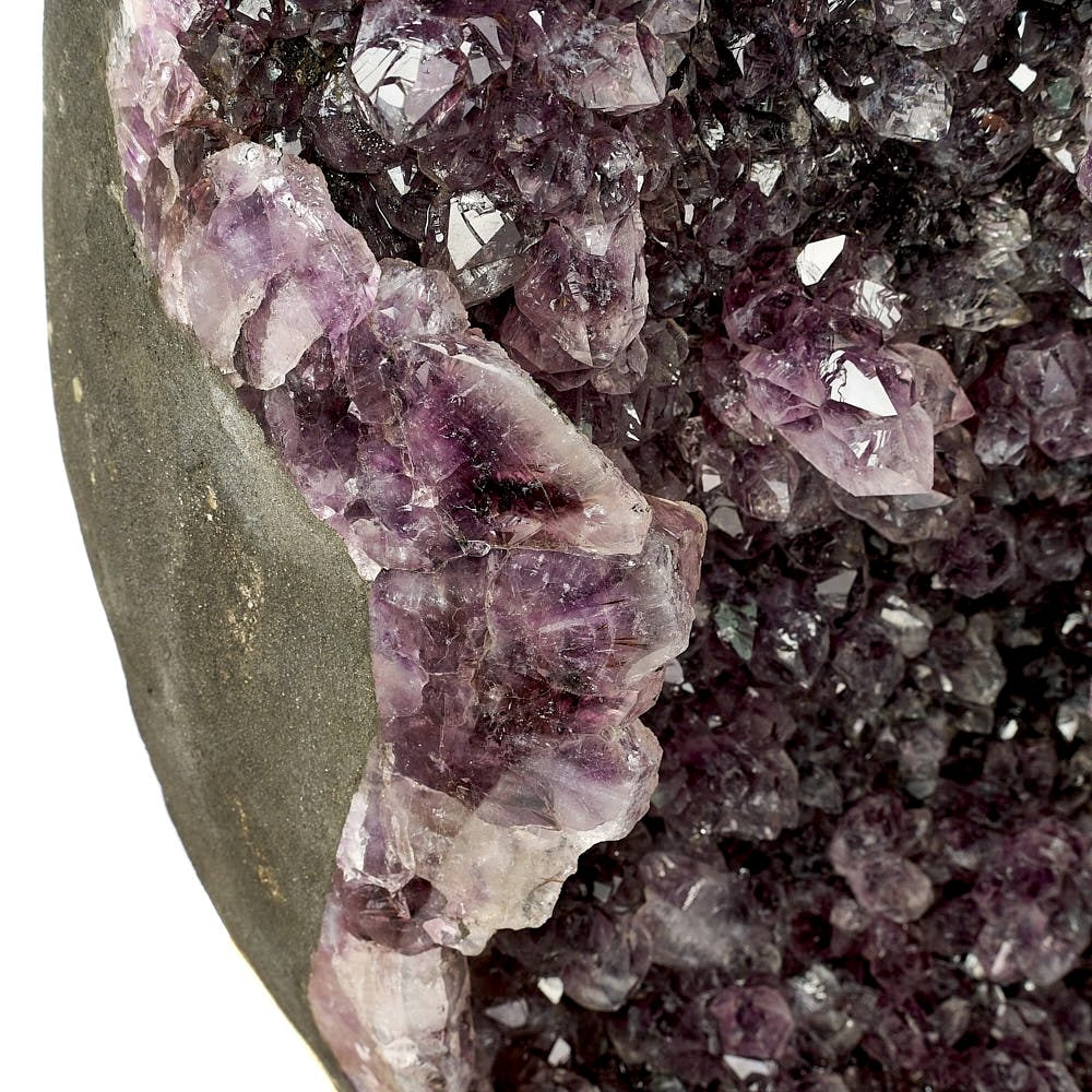 Large Amethyst Geode Egg on Metal Stand | 35–38kg