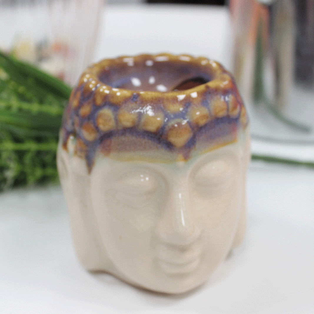 Ivory Glazed Buddha Oil Burner