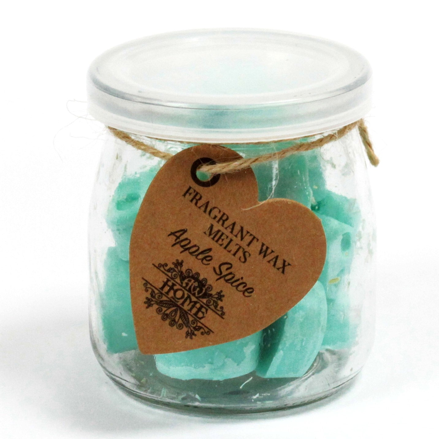 16 x Apple Spice Soy Wax Melt Hearts in Glass Jar