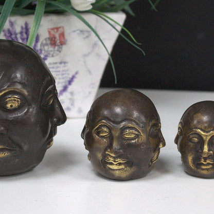 Brass Feng Shui Four-Face Buddha | Decor & Spiritual Ornament