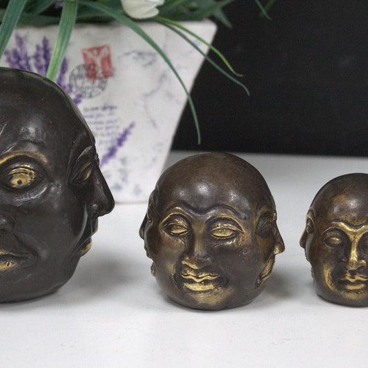 Brass Feng Shui Four-Face Buddha | Decor & Spiritual Ornament