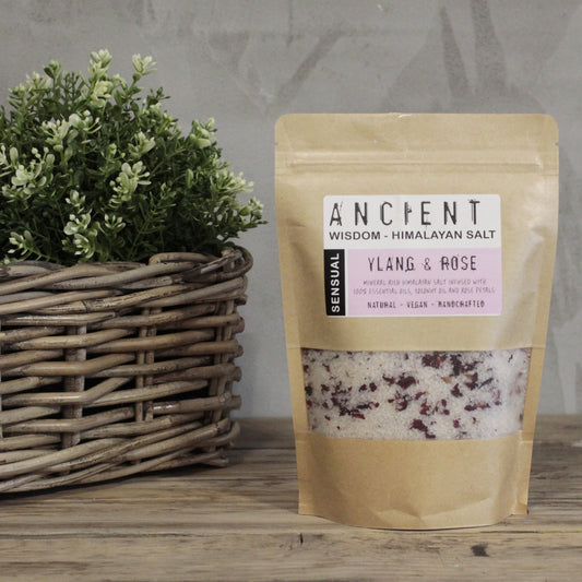 Sensual Rose, Ylang Ylang & Coconut | Himalayan Bath Salt Blend | 500g - Crystal Nest