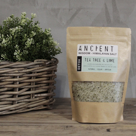 Detoxifying Tea Tree, Lime & Primrose | Himalayan Bath Salt Blend | 500g - Crystal Nest