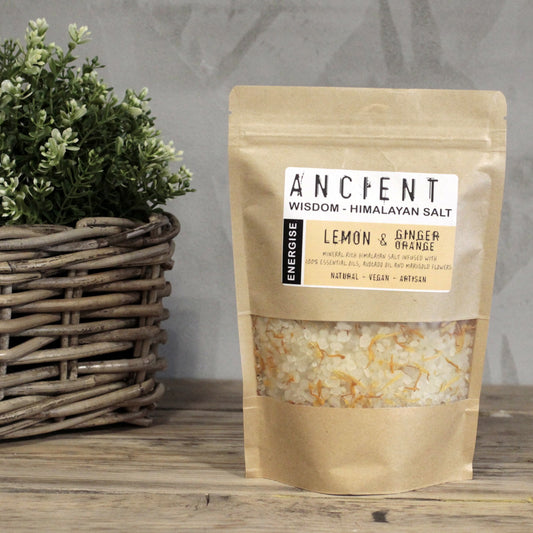 Energising Citrus, Avocado & Ginger Zing | Himalayan Bath Salt Blend | 500g - Crystal Nest