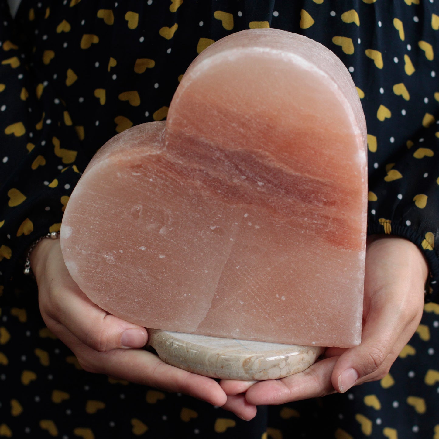 Heart-Shaped Himalayan Crystal Salt Lamp