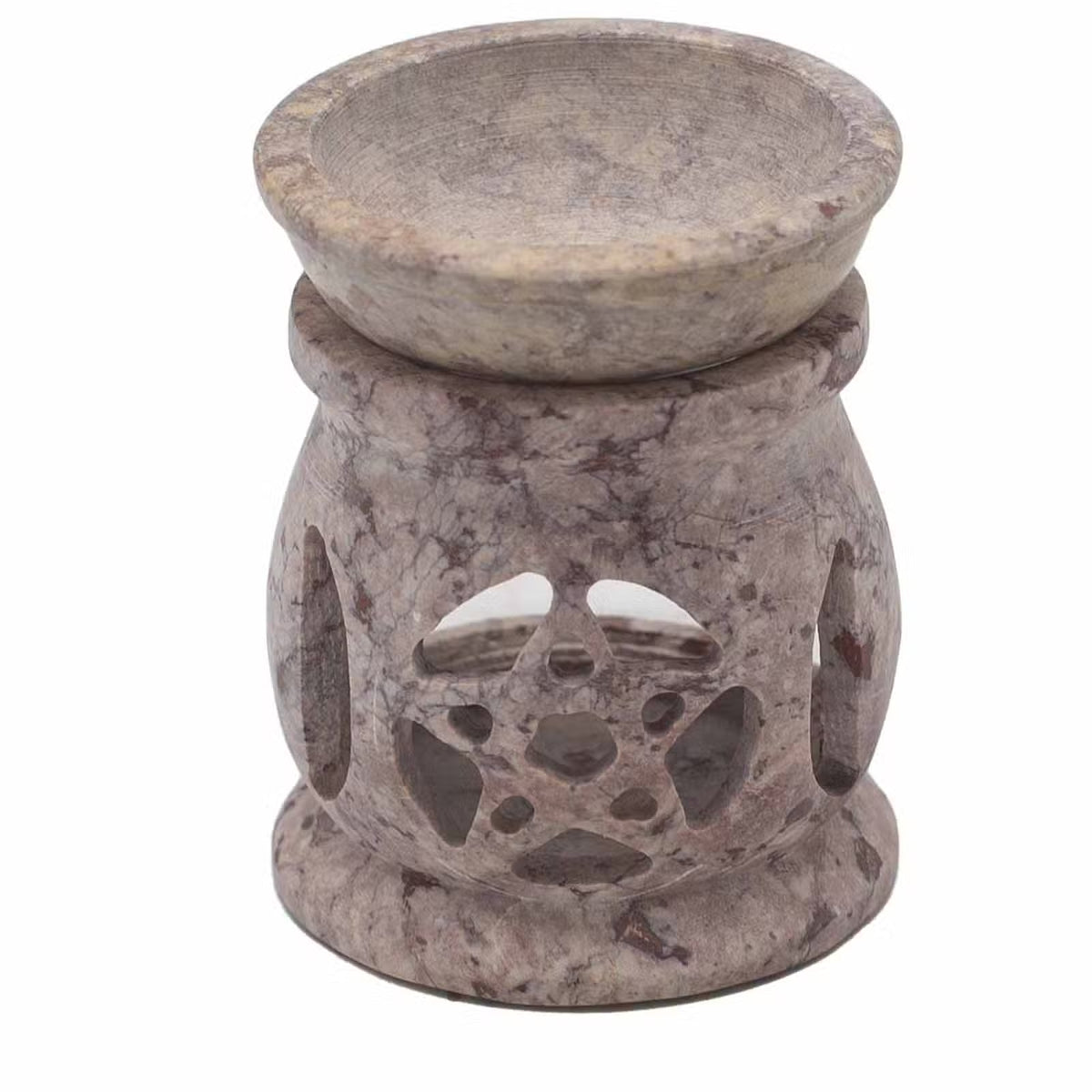 Three Moon Pentagon Soapstone Oil Burner