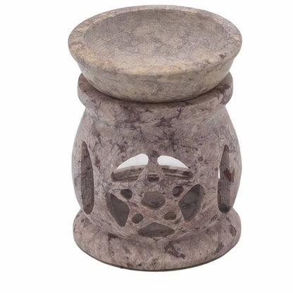 Three Moon Pentagon Soapstone Oil Burner