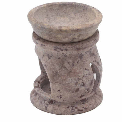 Three Moon Pentagon Soapstone Oil Burner