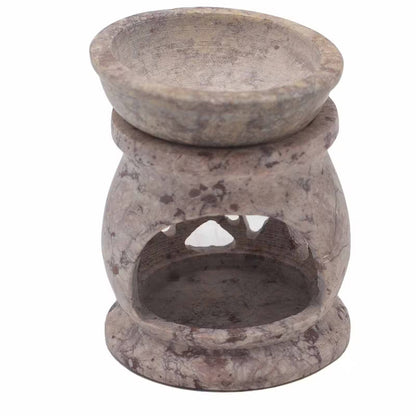 Three Moon Pentagon Soapstone Oil Burner