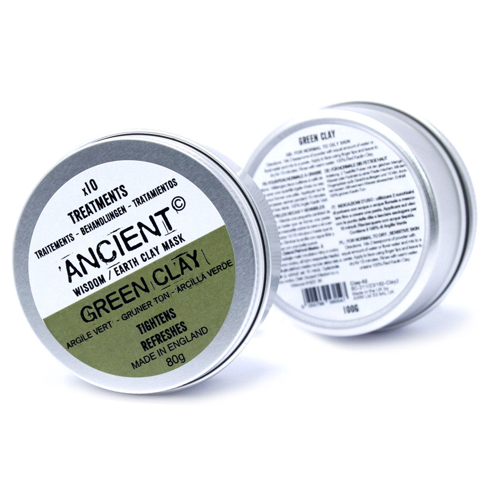 Tighten & Refresh | Natural Green Clay Face Mask Powder | 80g - Crystal Nest