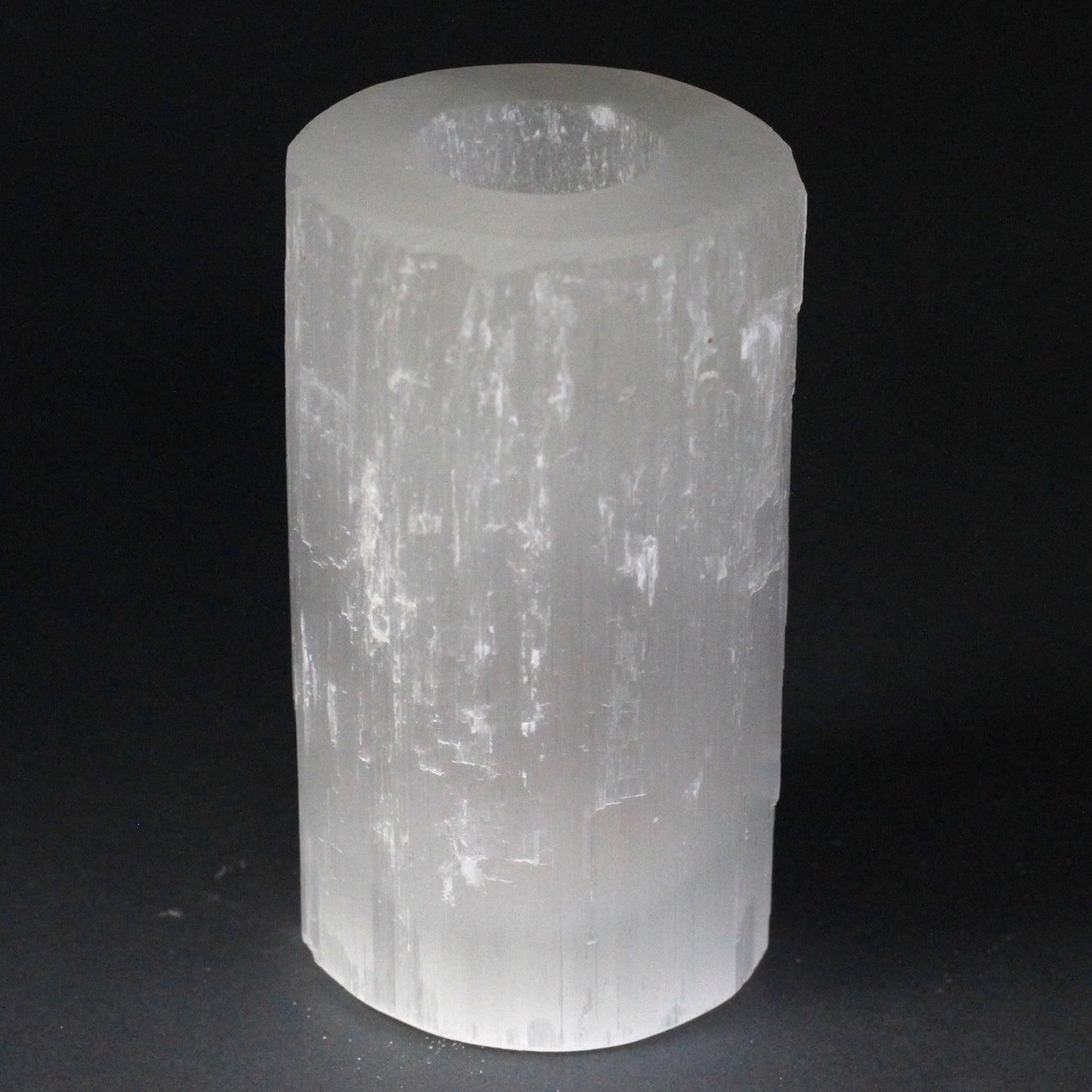 Selenite Cylinder Candle Holder 15cm