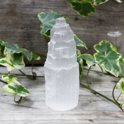 Selenite Tower 10cm - Crystal Nest