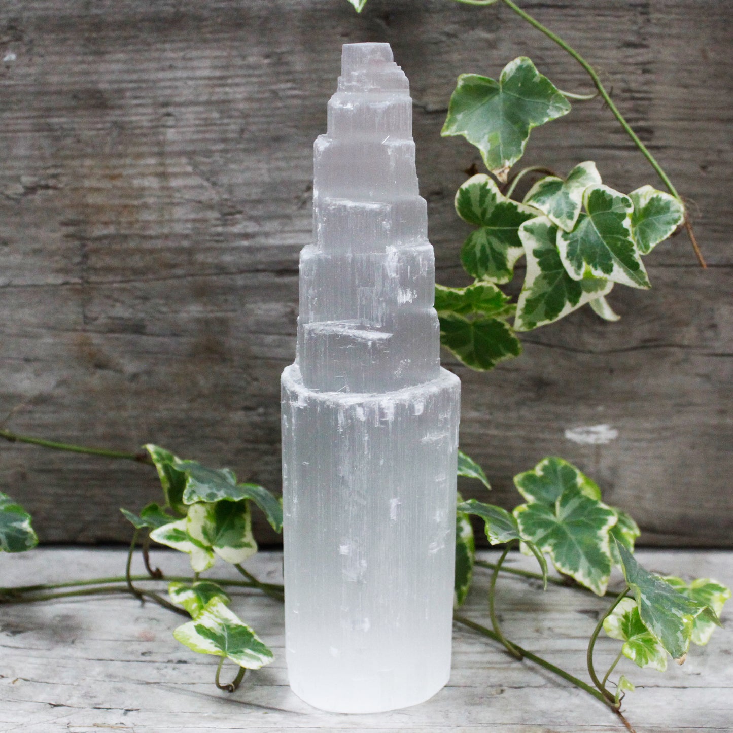 Selenite Tower 20cm | High Vibration Crystal for Cleansing & Energy Healing - Crystal Nest